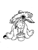 A coloring page of winnie the pooh - eyore
